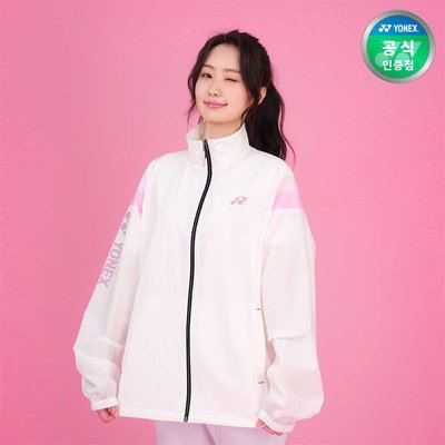 요넥스 252JJ003U 배드민턴 의류 자켓 벚꽃에디션 바람막이 남녀공용 화이트핑크