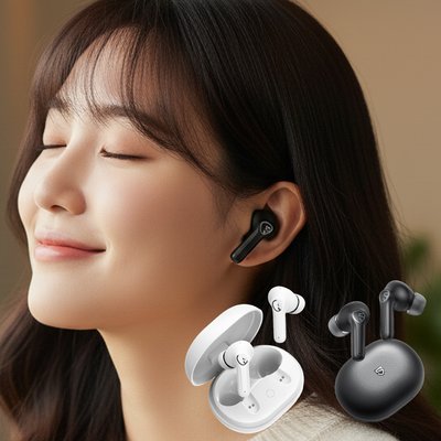 사운드피츠 T3 Pro 블루투스 무선이어폰 ANC 노이즈캔슬링 오픈형 블랙