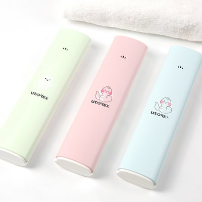 유토렉스 UV-C 무선 충전식 휴대용 칫솔살균기 폴라곰 여행 학교 사무실