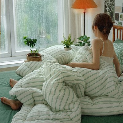 순면 고밀도 60수 워싱 먼지없는 이불 빈티지 사계절 호텔 차렵이불