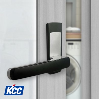 KCC 터닝도어 손잡이 블랙 R-구형130용 다용도실 세탁실 주방베란다 문고리 핸들 좌측, 우측 교체