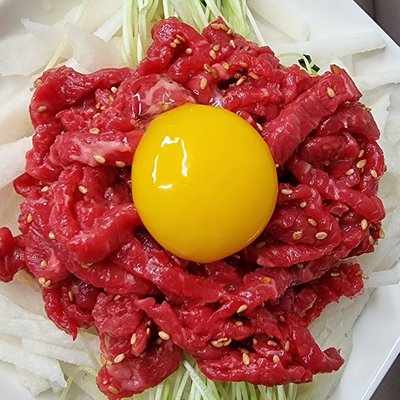 [평점 4.95] 마장동 투뿔 화려한우 육회 육사시미 뭉티기 당일작업