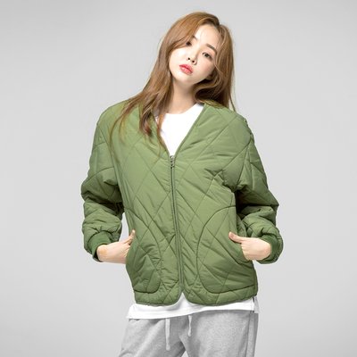 [당일출고] 여성용 기모 퀄팅 집업 보아털 깔깔이 점퍼 2color