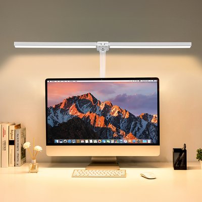 번개표 몬스터라이트 듀얼헤드 LED 스탠드 800mm 클램프형 모니터조명 10단밝기 리모컨