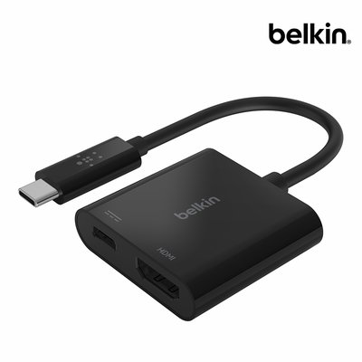 벨킨 USB-C to HDMI + C타입 60W PD 충전 어댑터 컨버터 4K 영상출력 썬더볼트3 호환 젠더 AVC002bt