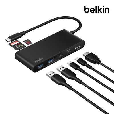 벨킨 7in1 USB C타입 멀티 허브 듀얼 디스플레이 HDMI AVC023fq 맥북 노트북 USB확장
