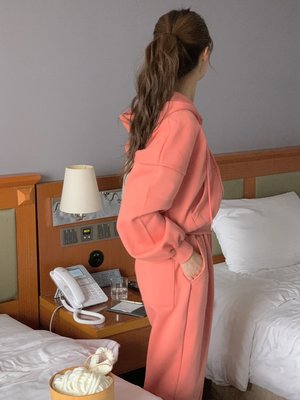 토나 루즈핏 무지 기모 안감 후드 지퍼 크롭 티셔츠 맨투맨 집업