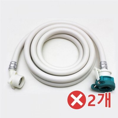 3M 세탁기 급수호스x2개 연결캡 세탁기호스