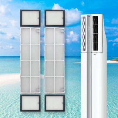 [호환] LG 엘지 에어컨필터 휘센 듀얼스마트 신형 기본 세트 미니4EA+플러스2EA 포유
