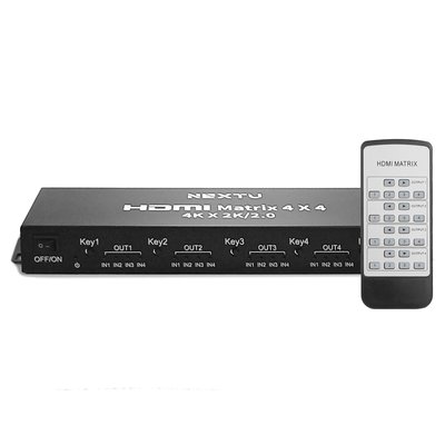 4X4 HDMI MATRIX 스위치 / 분배기 4K UHD,3D, HDCP, EDID 딥스위치 지원 NEXT 4244HDM