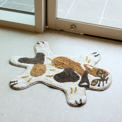즐거운 동물원 순면 스몰 발매트 미케 고양이
