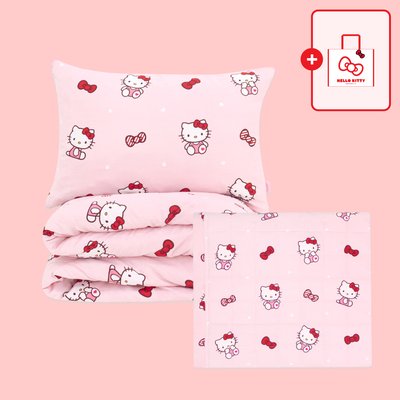산리오 헬로키티 레드클래식 워싱침구세트+패드 SET