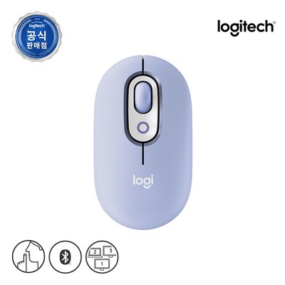 로지텍 코리아 POP MOUSE 팝 무선 블루투스 무소음 마우스 라일락
