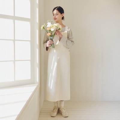 [N배송][제로스트릿] 오버롤 코튼 원피스 OVERALL COTTON ONE-PIECE / CREAM