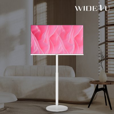 와이드무빙뷰 화이트에디션 삼탠바이미V3 셋트 81cm(32인치) HD 스마트 이동식 TV 유압식 높이조절 중소바이미 자가설치