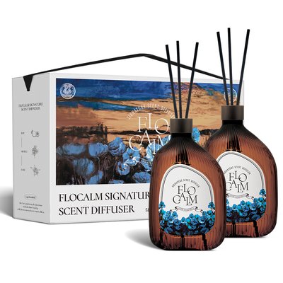 플로캄 프리미엄 대용량 박하선 실내 디퓨저 선물세트 집들이선물 인테리어 밤쉘, 519ml, 2개