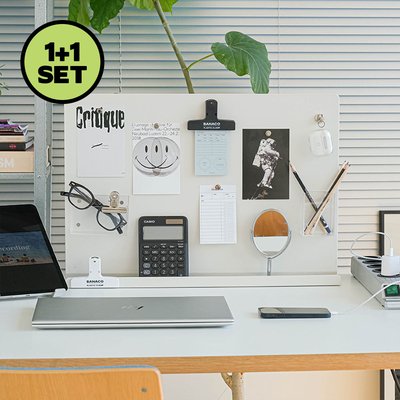 [1+1] 바나코 이지 클램프 철제 책상 파티션 데스크 가림막