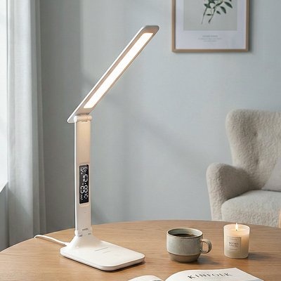 레토 LED 공부용 책상 스탠드 시계 달력 온도 시력보호 LLU-D21