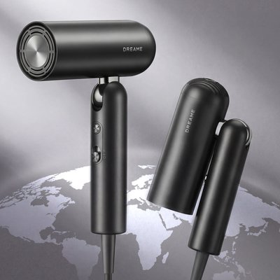 [론칭 이벤트]드리미 Pocket Uni Pure 포켓 유니 프리볼트 100-240V 접이식 헤어드라이기 블랙 국내AS 2년
