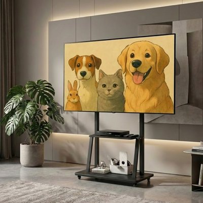 이동식 tv 거치대 218cm(86인치) 대형 전자칠판 티비 스탠드
