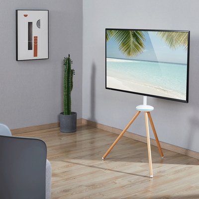 CANZ 마운트 이동식 접이식 TV 스탠드 브라켓 높이 조절 가능