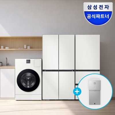 [신혼가전] 삼성 AI콤보+AI 키친핏 Max 냉장고 김치냉장고+음성인식 냉온 직수 AI 정수기 세트