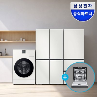 [신혼가전] 삼성 AI콤보+AI 키친핏 Max 냉장고 김치냉장고+14인용 AI 식기세척기 세트